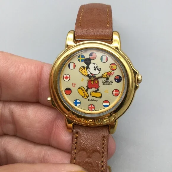 Vtg Lorus Disney Musical Watch Women V421-0020 It's a Small World New Battery